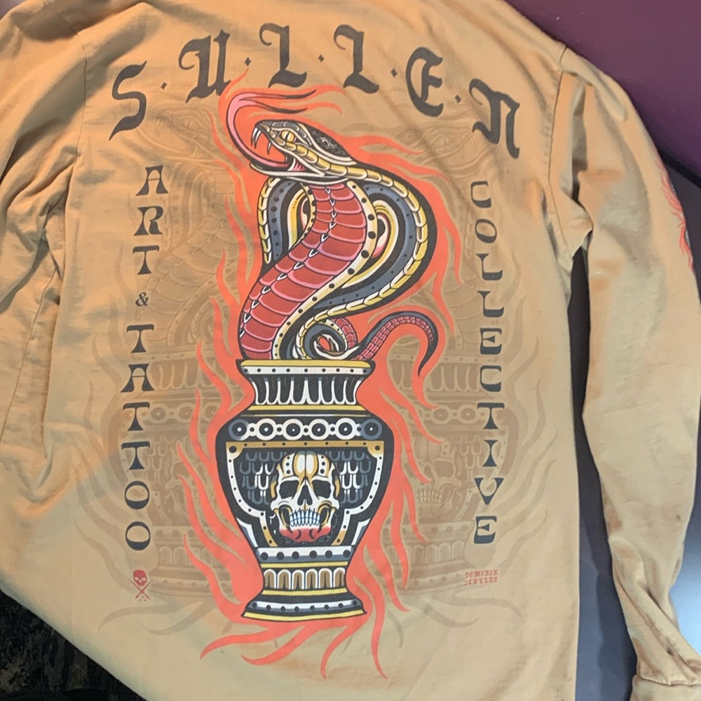 SULLEN LONGSLEEVE SHIRT WITH SNAKE SIZE L